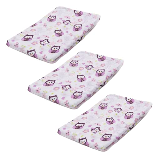 Image of KaWaii Baby Swaddle Bamboo Receiving Blankets Gift, Super Soft, Stroller Cover, Swaddling Wraps, Security Blanket- Pack of 3 Owl