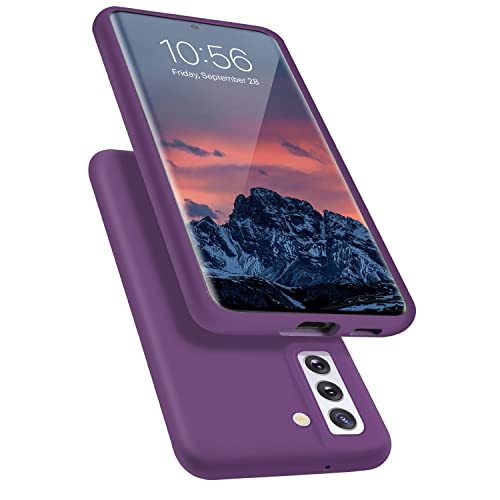 Coque Samsung S21 FE améthyste en silicone liquide antichoc
