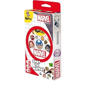 Zygomatic Spot It! Marvel Emojis (Eco-Blister) – Marvel Super Heroes Family Card Game for Superhero Fun! Fast-Paced Matching Game for Kids and Adults, Ages 6+, 2-8 Players, 15 Minute Playtime, Made