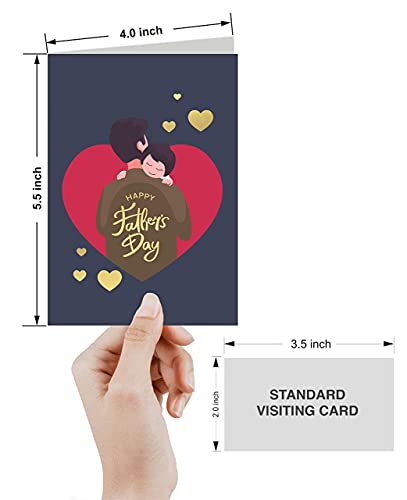 Happy Father's Day Greeting Cards With Envelopes | Pack Of 24 Cards - 6 Assorted Gold Foil Designs Of 4 Each | 5.5 X 4 Inch Blank Foldable Father's Day Cards With Seal Stickers For Friends , Family And Dad. #TOP4