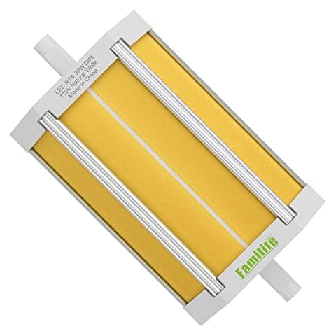 Familite R7S LED Bulb 118MM, 30W COB Dimmable J118 Flood Light, 150W Halogen T3 Replacement for Torchiere Wall Sconce Work Light Banker Light, Natural White 4000K Cover