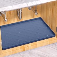 Sdpeia Under Sink Mat for [19" x 19"] Cabinet, Upgraded Silicone Waterproof Mat Kitchen Cabinet Liner Cabinet Protector Kitchen Organizers and Storage