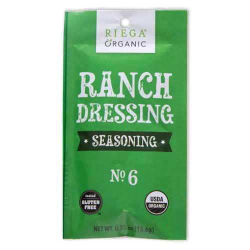Riega Organic Ranch Dressing Seasoning, Perfect Mix For Ranch Seasoning, Salad Dressing, And Ranch Dip 0.55 Ounce (Pack Of 8) #TOP1