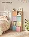 SONGMICS Storage Cubes, Set of 6 Foldable Storage Boxes, 10.2 x 10.2 x 11 Inches, Closet Organizers for Shelf, Rainbow Storage Bins, Colorful Fabric Bins for Bedroom, Living Room URFB226X01