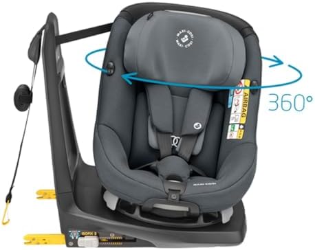 Maxi-Cosi Fotelik samochodowy AxissFix dla malucha, obrotowy fotelik samochodowy, 4 miesiące - 4 lata, 61 - 105 cm, autentyczny grafit