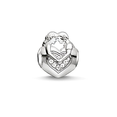Image of Thomas Sabo Women-Bead Sweethearts Karma Beads 925 Sterling Silver Zirconia white K0161-051-14