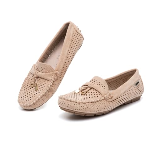Image of Bernal Women's Non-Slip Penny Loafers - All-Day Comfort Flat Driving Shoes for Work Office & Casual Walking