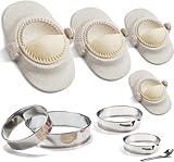 4pcs Dumpling Empanada Press Maker Meatpie Cutter Set (White)