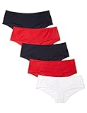 Eine Amazon-Marke Amazon-Marke: Iris & Lilly Damen Hipster Belk006m5, Mehrfarbig (Night Sky/Scarlet Sage/White), S, Label: S , 5er Pack
