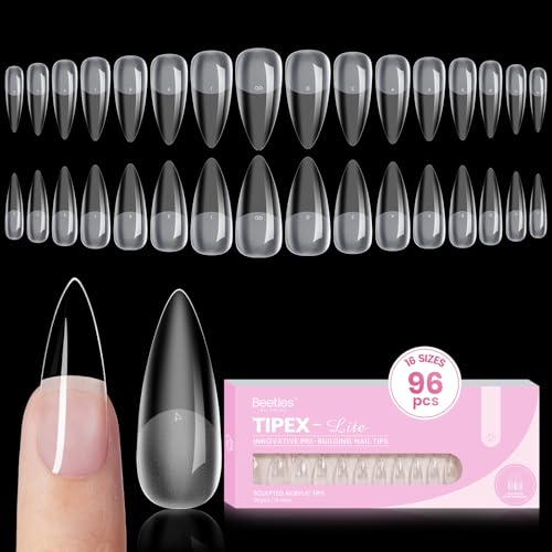 Beetles Tipex Lite Apex Nail Tips Halloween Nails, Stiletto Medium,