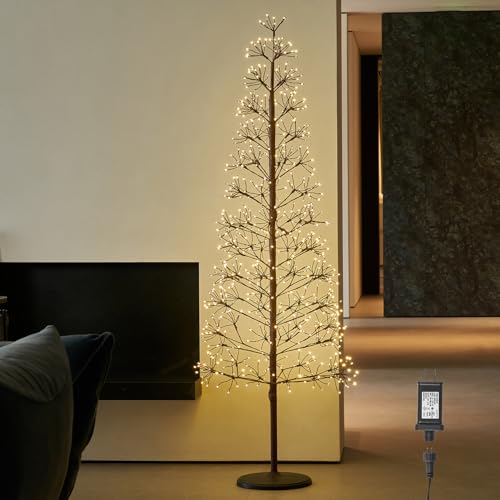 Hairui Lighted Brown Starburst Tree 6FT