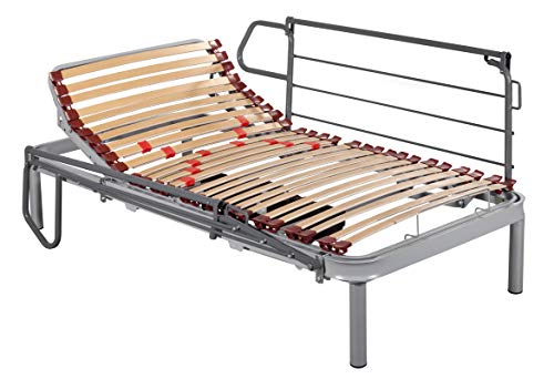 Santino Cama articulada a Motor Confort Plus+ con Patas y Barandillas de Seguridad 105x190cm