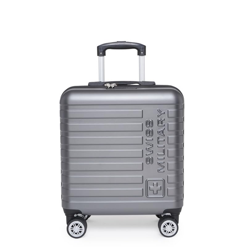 SWISS MILITARY Dapper 32L Overnighter Laptop Trolley Polycarbonate Cabin Bag 15.4 Inch Laptop with TSA Lock 360 Degree Whe... - Review, Price and Buying Guide