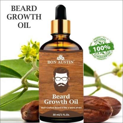 Image of 100% Natural Beard Growth Oil- For Stimulating fast Beard Growth Hair Oil Combo pack of 3 Bottles of 30 ml(90 ml)
