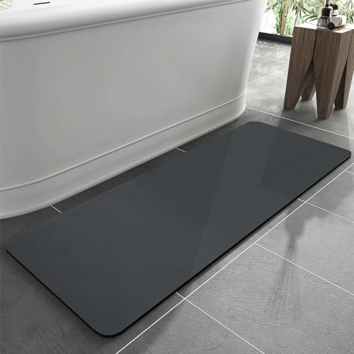 Wonninek Kieselgur Badematte, extra groß, 40 x 120 cm, Stein-Badematte, super saugfähig, schnell...