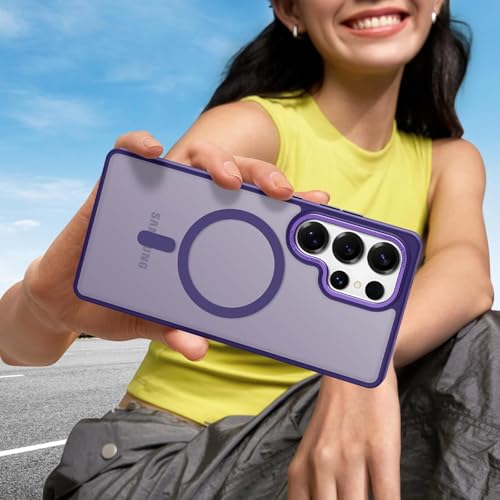 Image of DIZORO Polycarbonate Matte Case for Samsung S25 Ultra 5G Translucent Frosted Hard Back Phone Case Anti-Fingerprint Anti-Slip Shockproof Protective Case Cover for Samsung Galaxy S25 Ultra 5G DEEP
