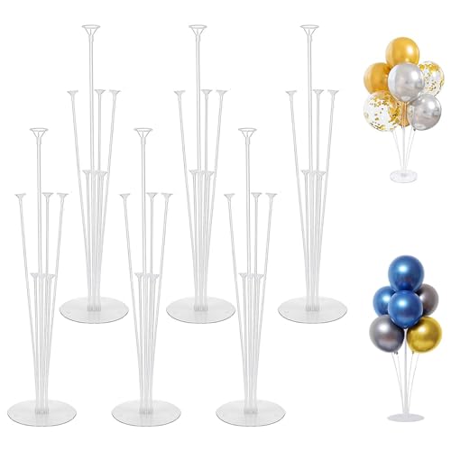 6 Pièces Arbre de Ballon, Support pour Table, pour les Décorations de Fêtes, de Mariages et D'anniversaires