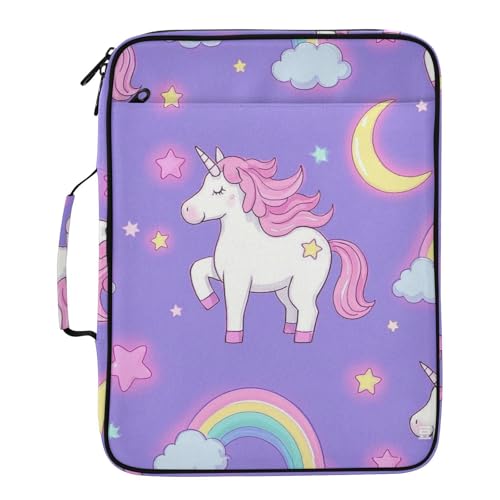 Carpeta colgante de unicornios con cremallera contra el desorden