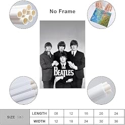 LUISAS Poster décoratif sur toile The Beatles – Impression sur toile moderne pour chambre à coucher – 30 x 45 cm - Les Beatles, Paul McCartney, John Lennon, RIngo Starr, George Harrison LUISAS Poster décoratif sur toile The Beatles - Impression sur toile moderne pour chambre à coucher - 30 x 45 cm – Image 3
