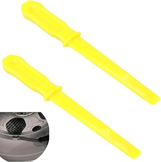 2 Pack Wheel Weight Remover Non-Marring Plastic Chisel Scraper with Long Handle Grip Wheel Weight Removal Tool for Adhesive Stick on Wheel Weights Car Truck SUV Tire Balancing Wheel Weights