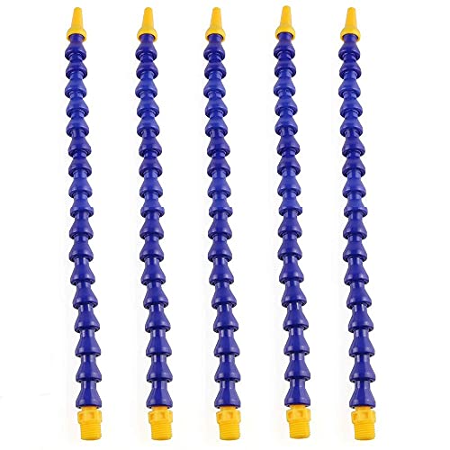 5pcs 1/4 PT Thread Flexible Water Oil Coolant Pipe Hose with Switch Round Nozzle Adjustable Cooling Pipe Injection Hose for CNC Machine, Lathe, Milling, Hydraulic Machinery and Water Cooling System 5pcs 1/4" PT Thread Flexible Water Oil Coolant Pipe Hose with Switch Round Nozzle Adjustable Cooling Pipe Injection Hose for CNC Machine, Lathe, Milling, Hydraulic Machinery and Water Cooling System