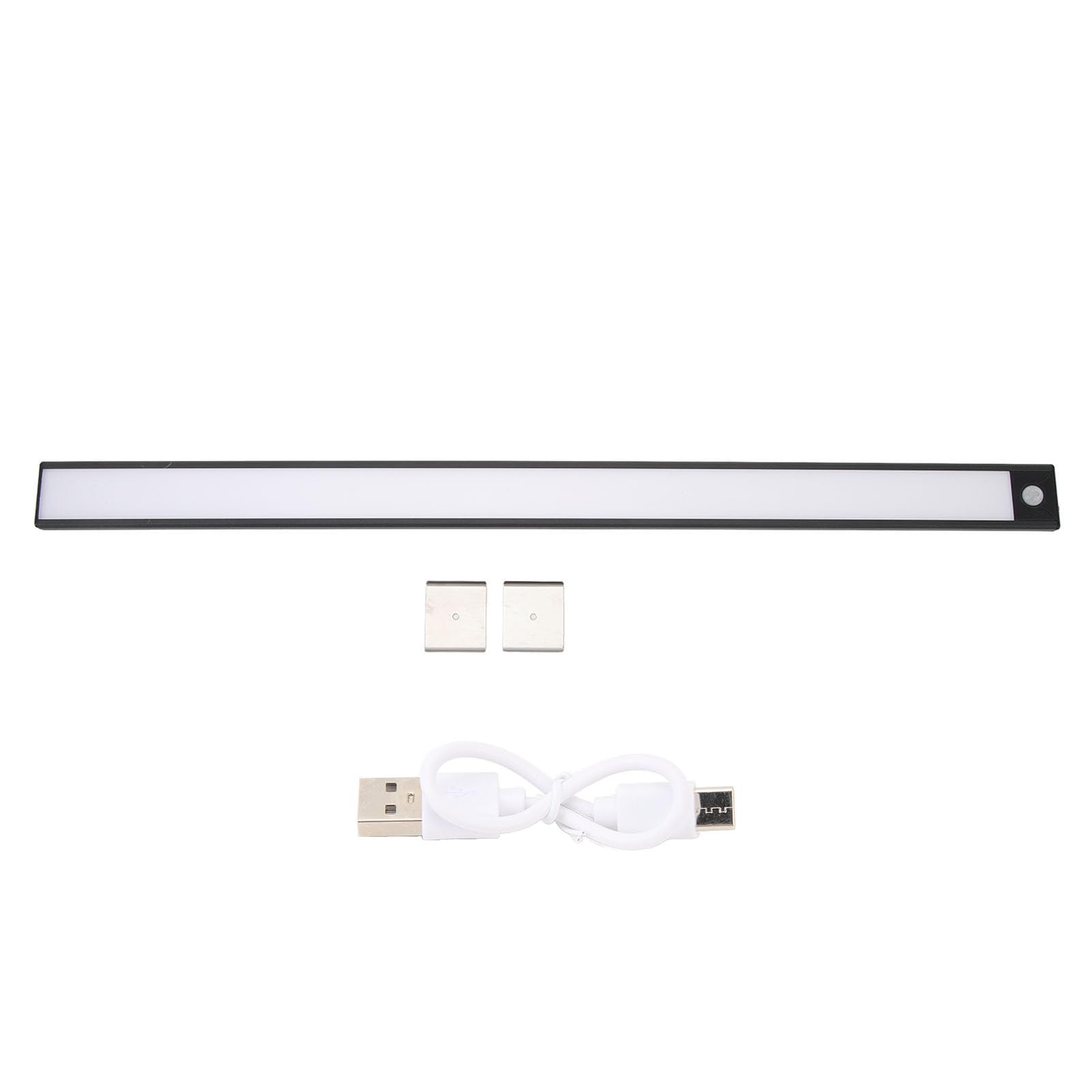 Barra Luminosa con Sensore di Movimento Ricaricabile da 23,6", Luce Magnetica per Armadio a LED da 1500 MAh con Accensione/spegnimento Automatico, Illuminazione da Sottopensile