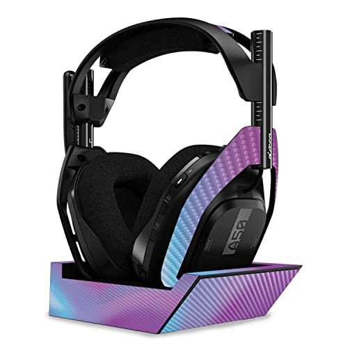 Image of MightySkins Carbon Fiber Skin Compatible with Astro A50 Wireless Headphones + Base Station (Gen 4) - Purple Fog | Protective, Durable Textured Carbon Fiber Finish | Easy to Apply | Made in The USA