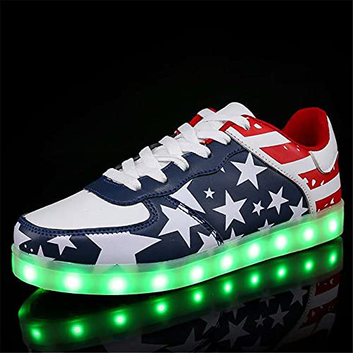 Image of SANYES LED Light Up Shoes for Women Men, Low-Top USB Rechargeable Glowing Sneakers, Luminous Dancing Shoes for Party Sports