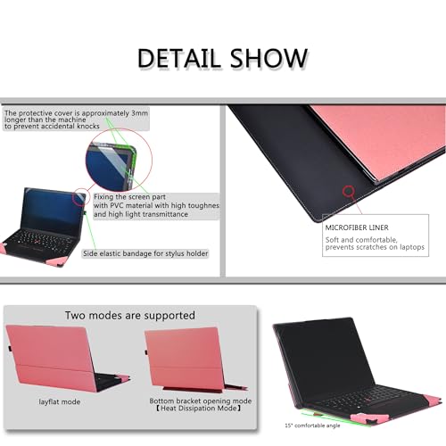 Funda para portátil Lenovo ThinkPad 14" rosa miniatura 6