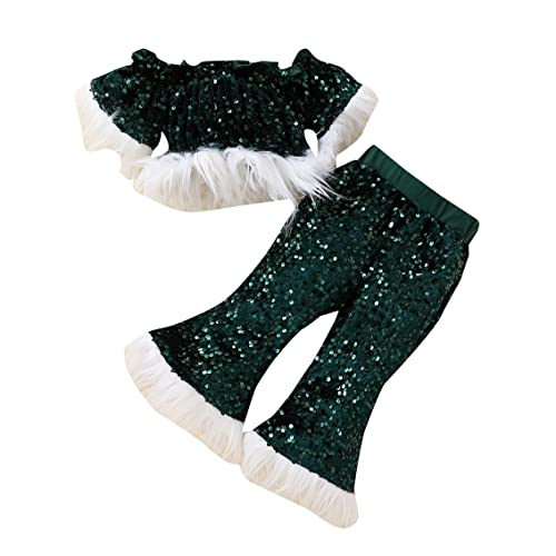 Ensemble de fêtes de Noël fille vert 90 cm cadeau de Noël idéal