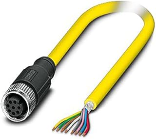 PHOENIX CONTACT SAC-8P-10.0-542/FS SH SCO BK - Cable para sensor y actuador (8 pines, apantallado, 10 m de longitud, 614.000 g), color amarillo