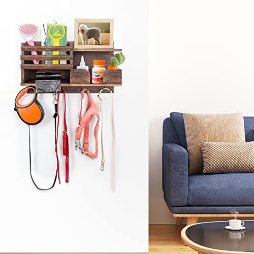 image for QVCILE Mail Organizer Wall Mount with Key Hooks and Wallet Holder, Key