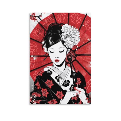 和風壁画 浮世絵ポスター 印刷 キャンバス ウォール 画像 芸術 壁飾り 壁の絵 け ソファの背景24x36inch(60x90cm)