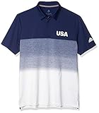 adidas Golf Ultimate365 USA Golf Polo Shirt, Dark Blue, Medium