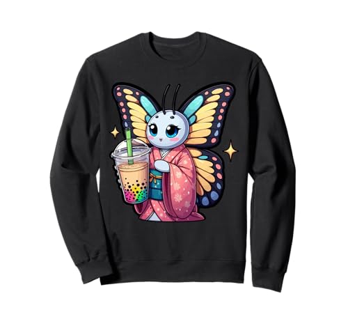 Papillon Bubble Boba Tea Anime Mignon Kawaii Sweatshirt