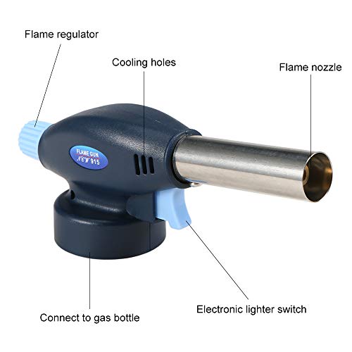 Ferramenta ao ar livre, Romacci Tocha a gás portátil Acampamento ao ar livre Queimador de gás butano