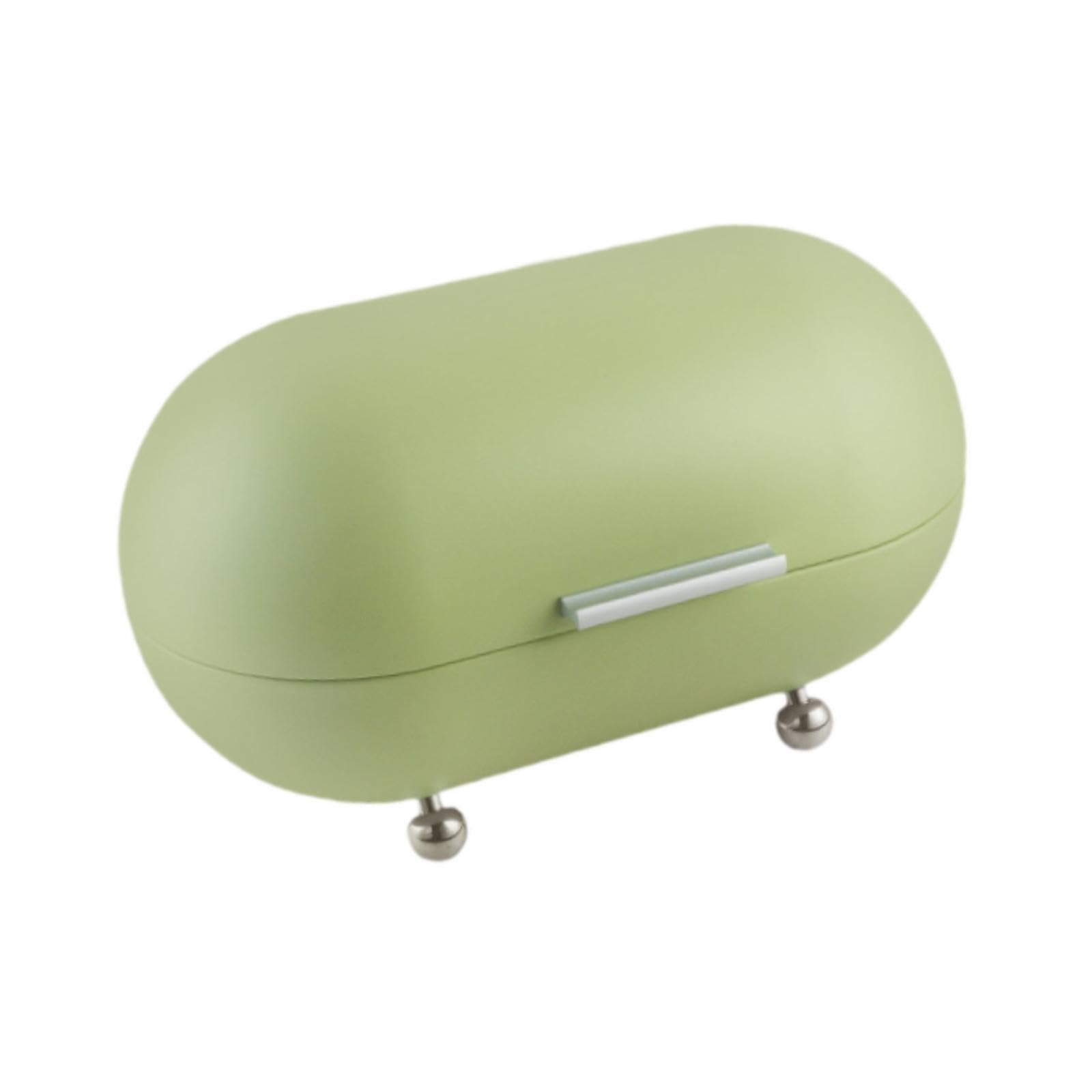 YIXANNX Bread Food Storage Box Kitchen Organization Durable Metal Storage Box Breads Kitchen Metal Bread Container Snacks Countertop Pastry Organization, green