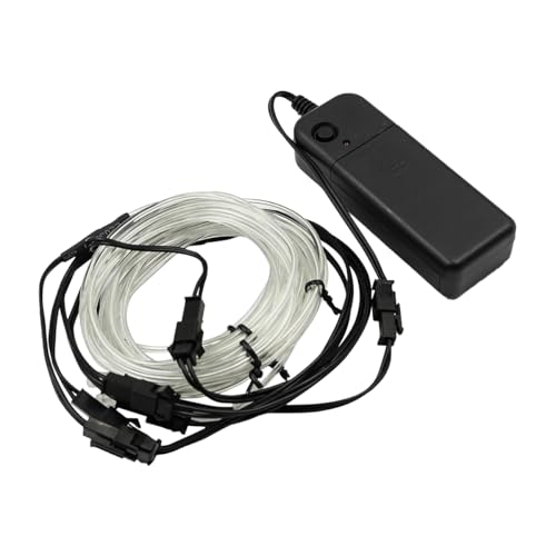 Ieron El Wire Ice Blue Neon Rope Strip Lights Neon Glow Electroluminescent Wire 5 in 1 Meter for Parties DIY Decoration