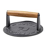 Fabriquée en fonte de haute qualité, cette presse de qualité alimentaire est durable et peut résister à des températures élevées. Le Burger Smasher cuit les aliments à la perfection à chaque fois, ce qui le rend idéal pour les hamburgers, le bacon grillé, les saucisses, les steaks, les sandwichs et plus encore.