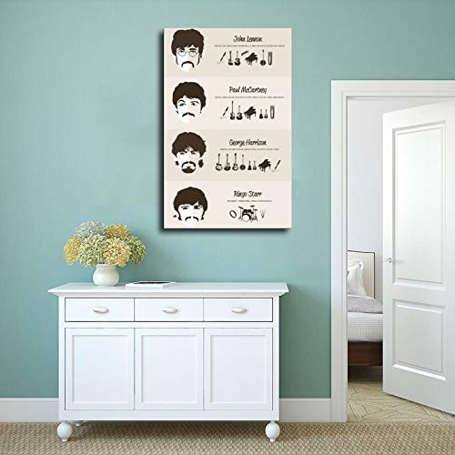 Poster sur toile The Beatles légendaire Rock Band 13 pour chambre à coucher, décoration sportive, paysage, bureau… - Les Beatles, Paul McCartney, John Lennon, RIngo Starr, George Harrison Poster sur toile The Beatles légendaire Rock Band 13 pour chambre à coucher, décoration sportive, paysage, bureau… – Image 5
