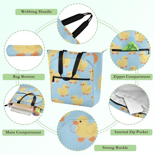Bolsas de mano con cremallera para llevar libros y compras sin roturas 5