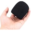Mudder 10 Pack Microphone Covers Foam Microphone Windscreen Mic Covers Thick Handheld Stage Disposable Mic Pop Filter Suitable for Most Standard Black