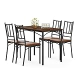 Elegante design industriale: la combinazione tra effetto legno di noce e stile industriale aggiunge un tocco moderno alla sala da pranzo, alla cucina o al soggiorno. [