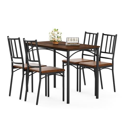 Elegante design industriale: la combinazione tra effetto legno di noce e stile industriale aggiunge un tocco moderno alla sala da pranzo, alla cucina o al soggiorno. [