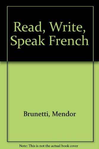 Buy Read, Write, Speak French Book Online at Low Prices in India | Read ...