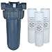 KleenWater Hot Water Filter (1), Mounting Bracket (1), High Temp Cartridges, 5 Micron (3), Spare O-ring (1), Filter Wrench (1)
