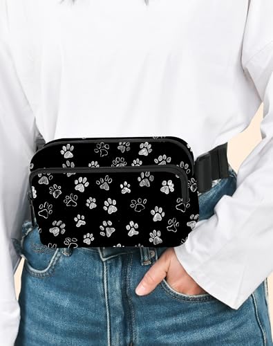 Image of Paw Print Fanny Pack for Women Belt Bag Fashion Everywhere Waist Pouch Lightweight Crossbody Bags with Adjustable Strap