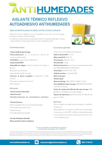 Miniatura 10 de Aislante Térmico Reflexivo Autoadhesivo 100 Aluminio 12m 10m X 1,20m . Fachadas, Ventanas, Persianas, Caravanas, Furgonetas Y Coches. Fácil Colocación Sin Herramientas