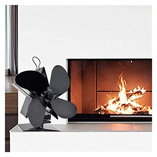 Heat Powered Stove Fan Four-Blade Stove Fan, Wood Burning Fan,...