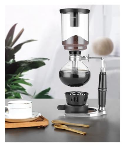 Siphon Kaffeemaschine, Syphon Kaffeemaschine, Vakuum-Siphon-Topf-Perkolatoren aus Glas im japanischen Stil, 3–5 Tassen, Tisch-Siphon-Kaffeemaschine aus Glas for Kaffee oder Tee